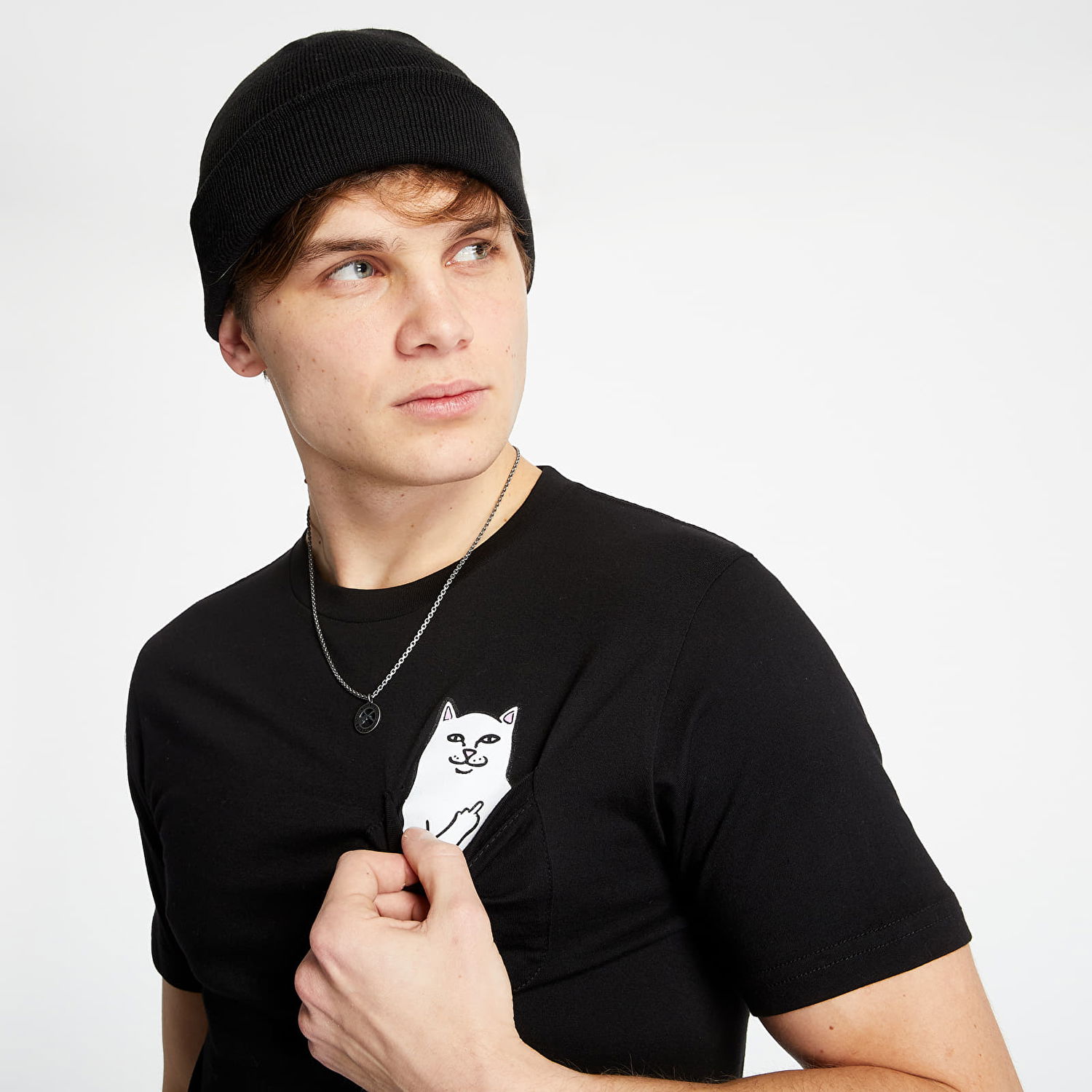 Тениска RIPNDIP Lord Nermal Pocket Tee Черно | RND0204M, 0