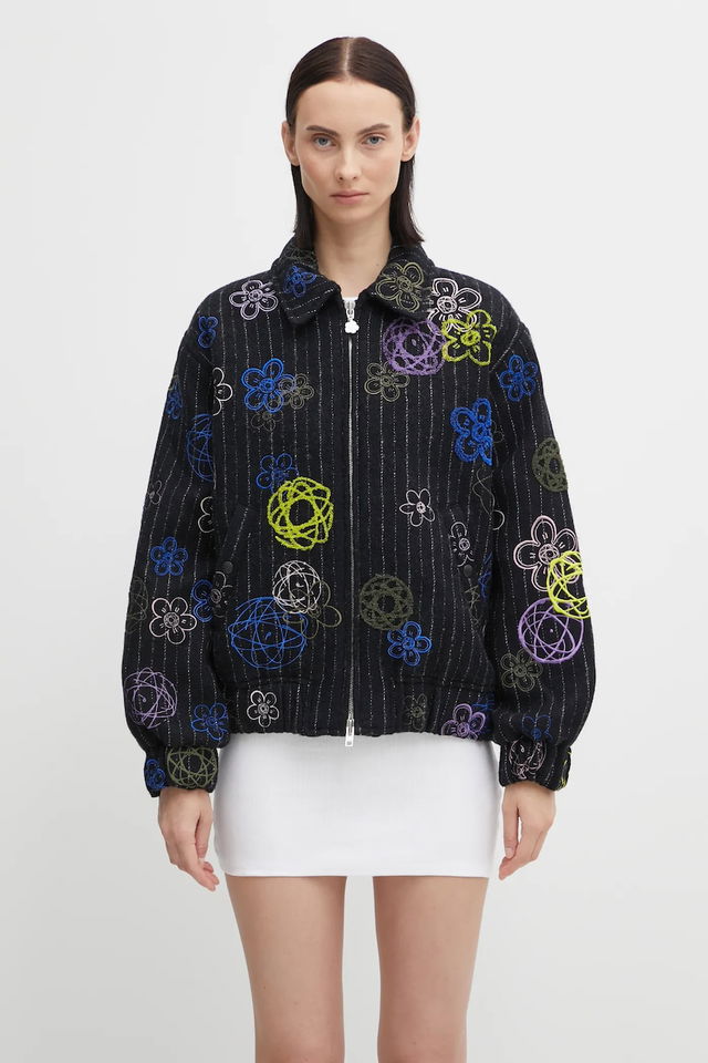 Futura Embroidered Textured Bomber Jacket