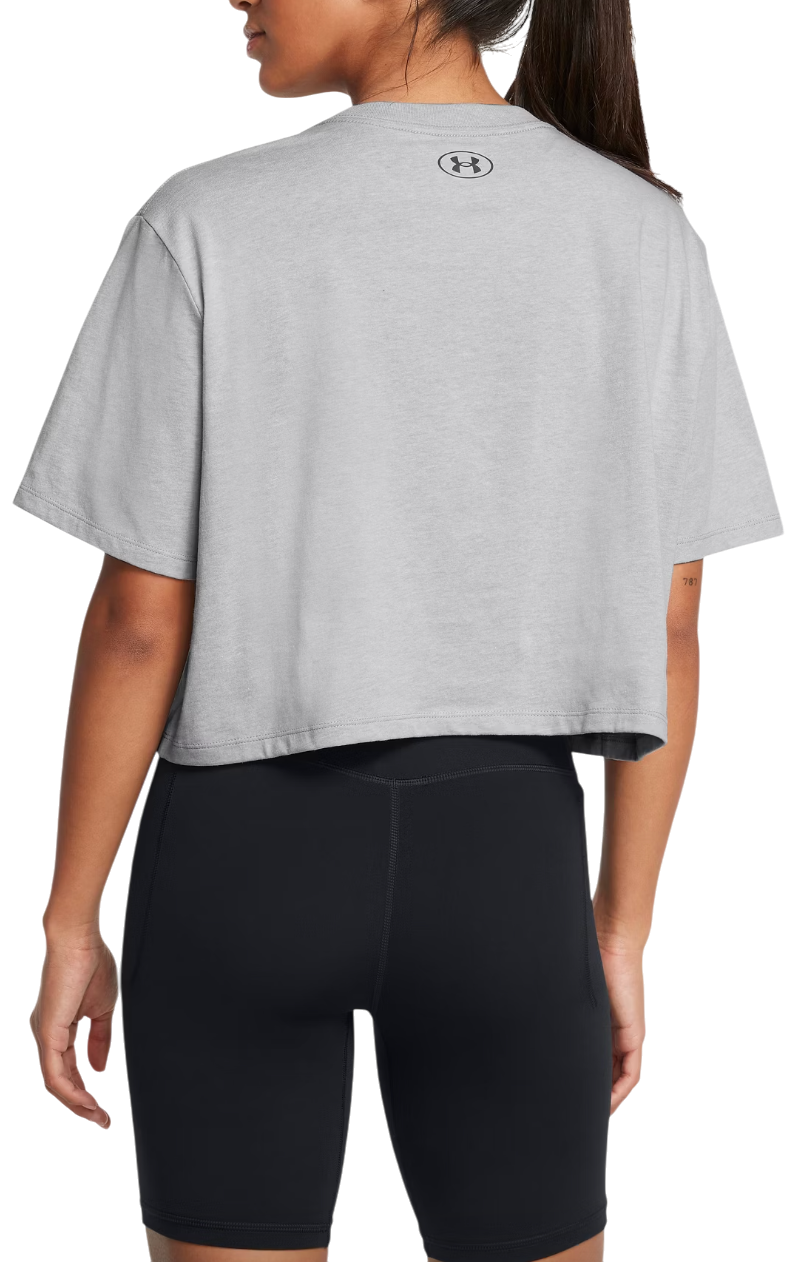 Съкратен топ Under Armour Cropped Branded Short Sleeve T-Shirt Сиво | 1386846-012, 1