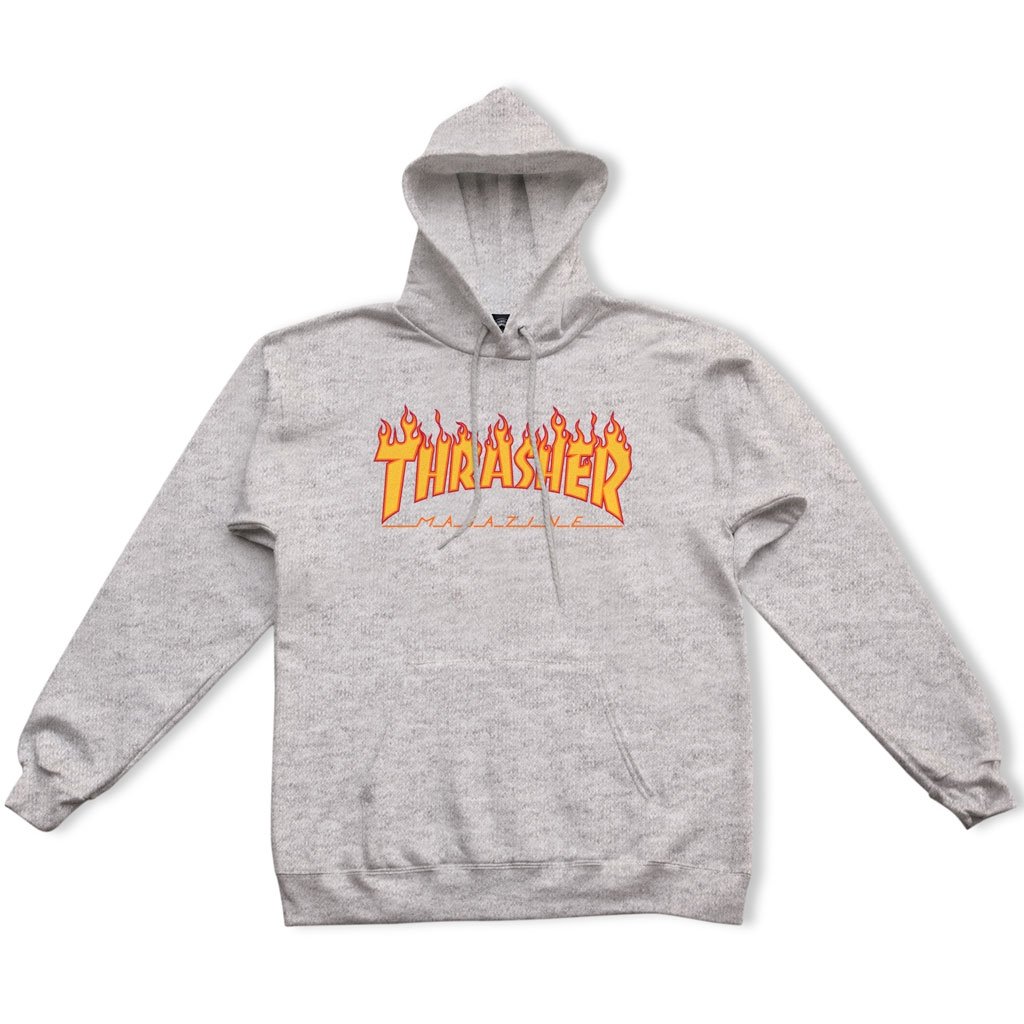 Суитчър Thrasher Flame Hoodie Сиво | 113102GRY, 0