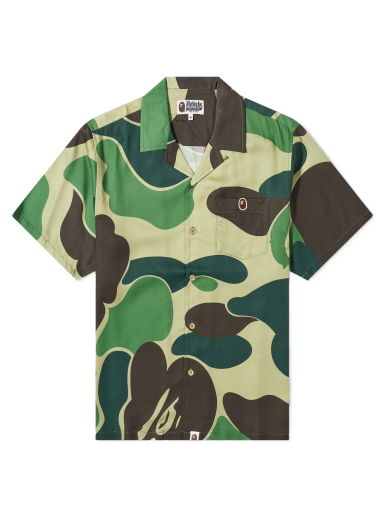 ABC Camo Open Collar Shirt Green