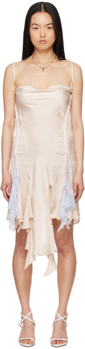 Pокля Y/PROJECT Off-White Hook-Eye Minidress Бежово | 102DR002, 0