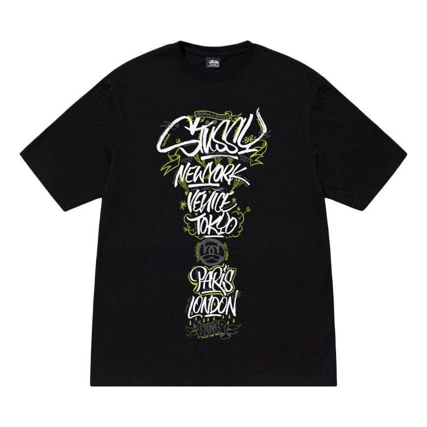 Тениска Stüssy Stussy x Born X Raised Handstyles T-Shirt Черно | 3903853, 0