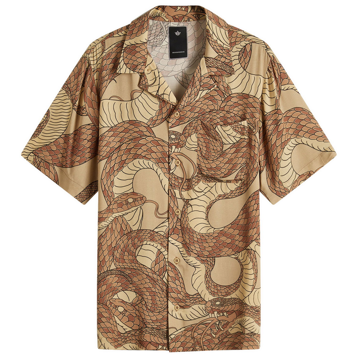 Риза Maharishi Maharishi Snakeskin Vacation Shirt, Size Large Бежово | 1480-NTL, 1