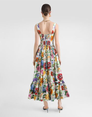 Pокля Dolce & Gabbana Dolce & Gabbana Long Corset Dress with Floral Print Многоцветен | F6AEITHS5S5HA5KU, 2