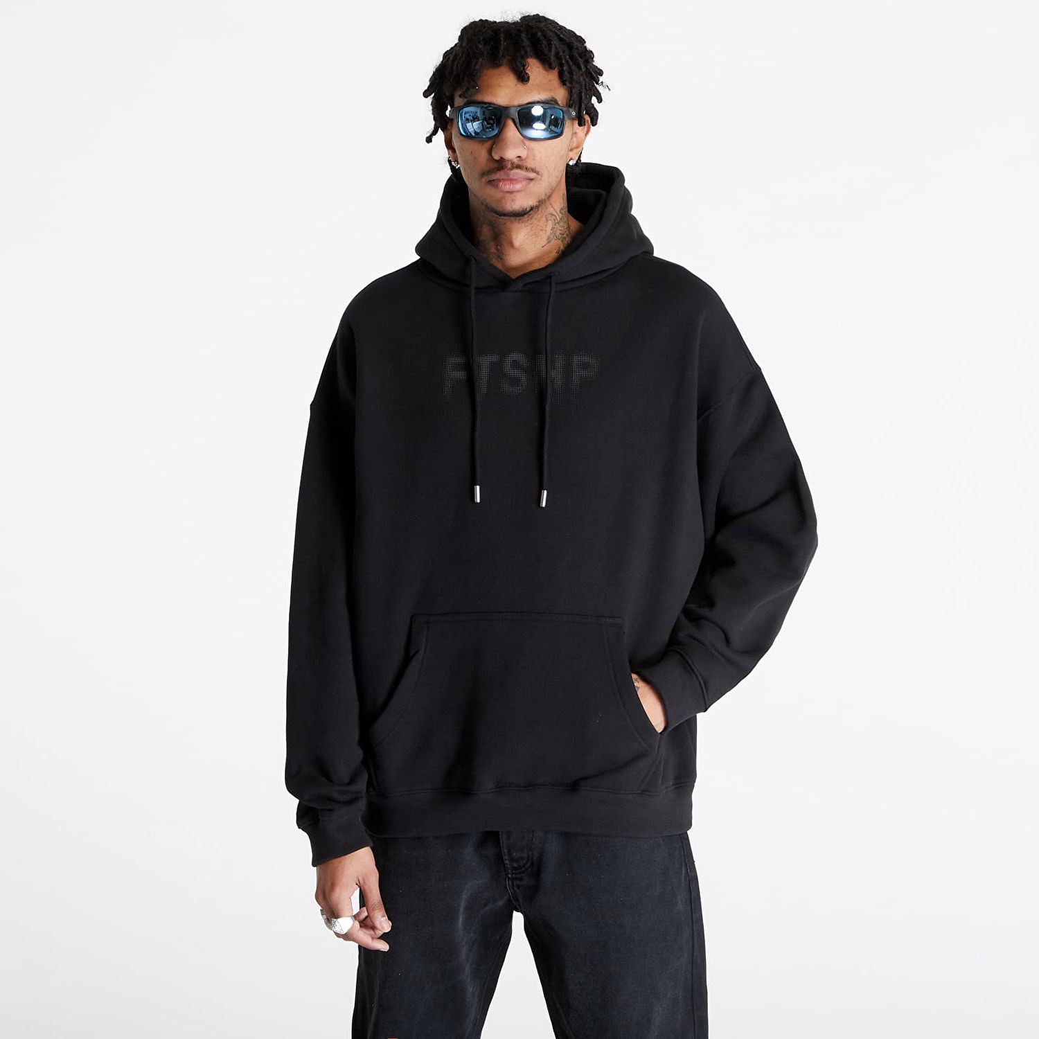 Суитчър Footshop FTSHP HALFTONE HOODIE UNISEX Черно | FTSHP_295, 0