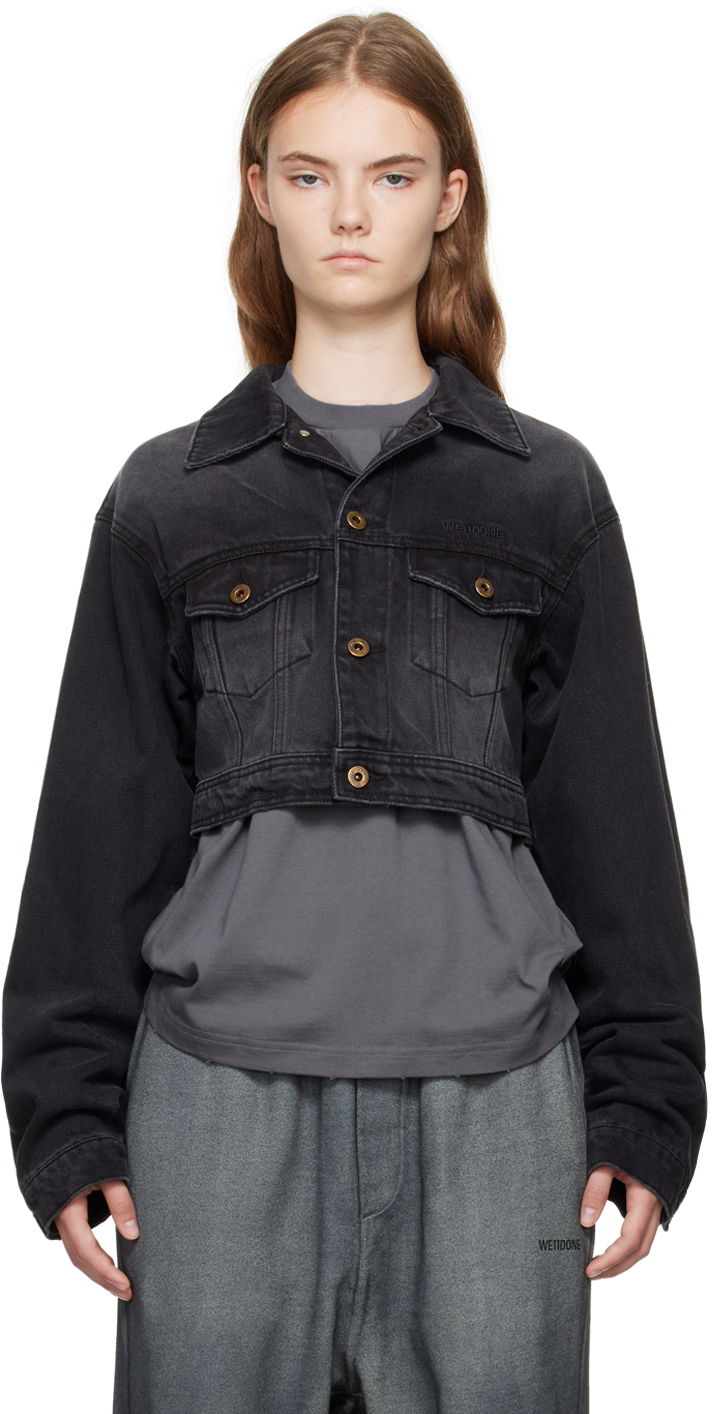 Яке We11done We11done Cropped Denim Jacket Черно | WD-DJ2-24-337-W-BK, 0