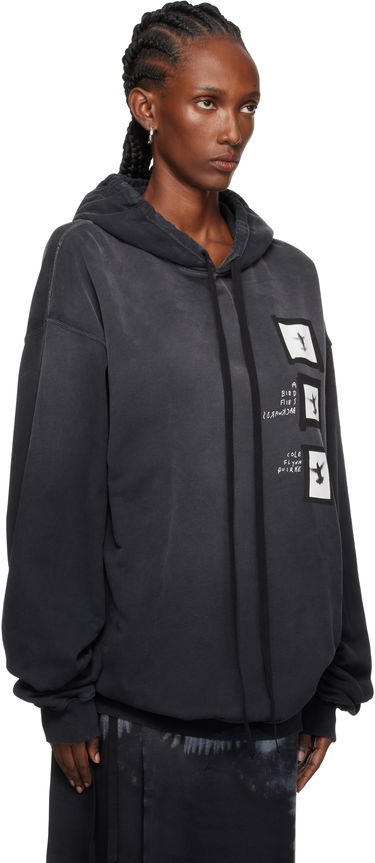 Суитчър Ann Demeulemeester Ann Demeulemeester Anne Marie 'Doves' High Comfort Hoodie Черно | 2520-W-JSW01-55-FA639-098, 1