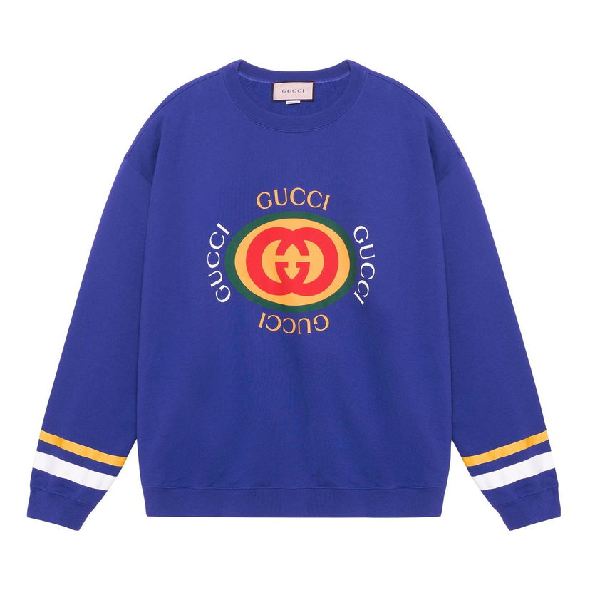Пуловер Gucci Gucci Jersey Sweatshirt Синьо | 747809-XJFL8-4120