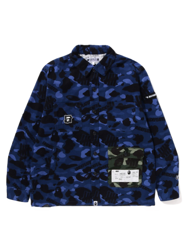 Яке BAPE Undefeated x Color Camo Flannel Jacket Тъмно синьо | 001LJI731903C