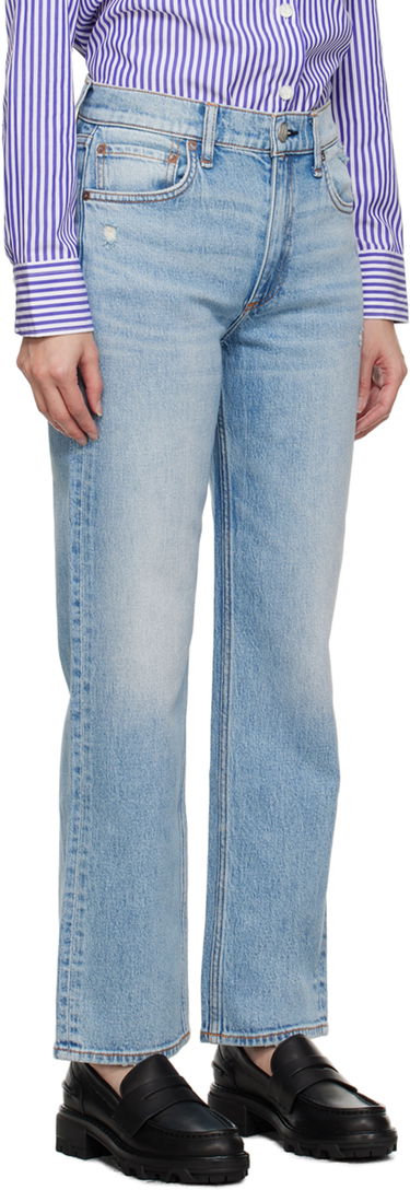 Дънки rag & bone Rag & Bone Harlow Straight Leg Jeans Синьо | WDD23S2934B7LO, 1