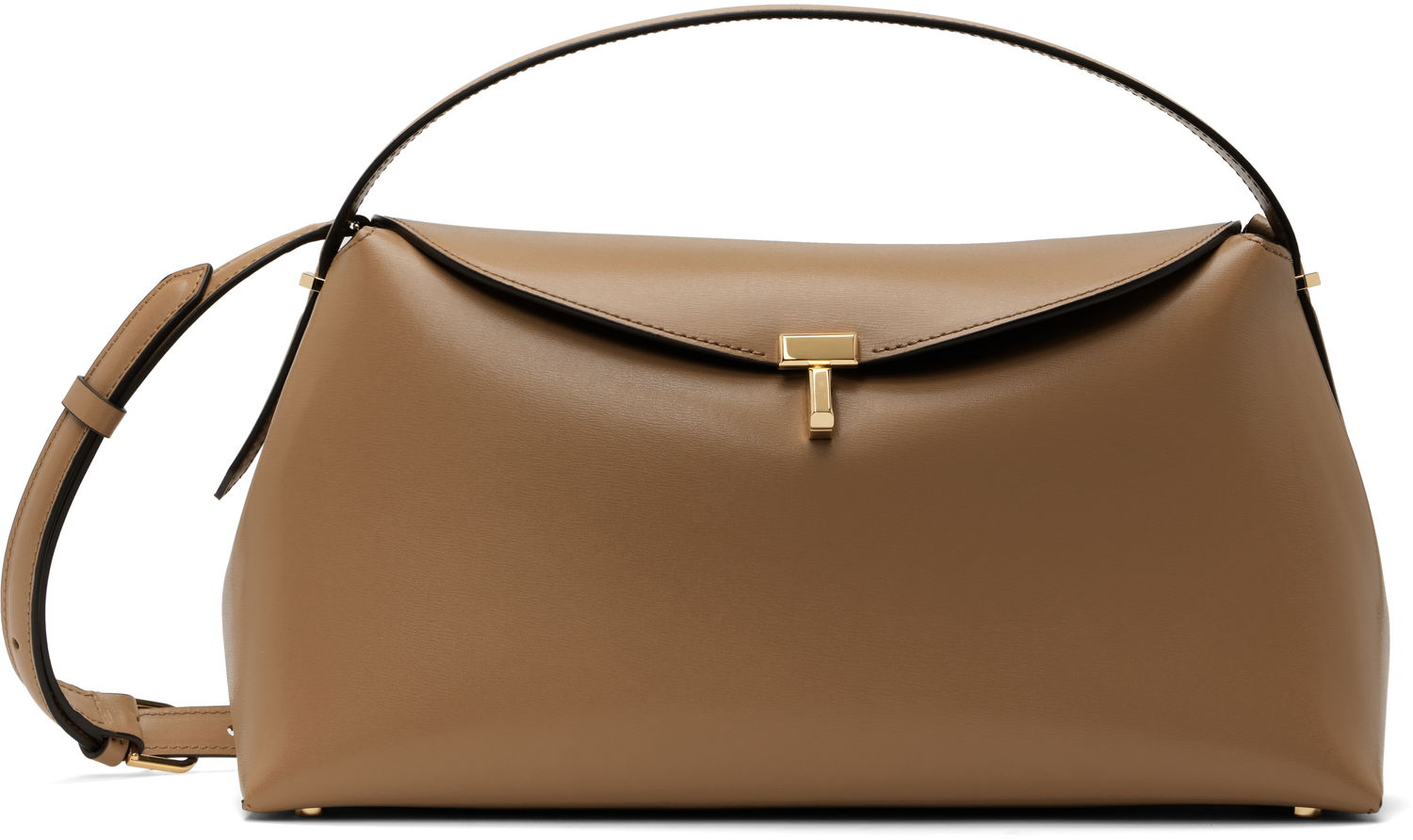 Дамска чанта TOTEME TOTEME T-Lock Leather Top Handle Bag Кафяво | 241-WAL956-LE0025, 0