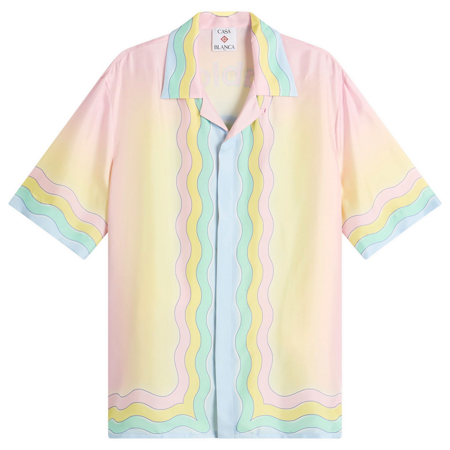 Риза Casablanca For The Love Of Dance Pastel Gradient Wave Cuban Collar Shirt Многоцветен | M-SP26-SH-003-03, 1