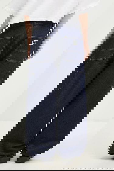 Дънки Carhartt WIP Brandon Double Knee Pant medium waist Тъмно синьо | I034635.102, 2