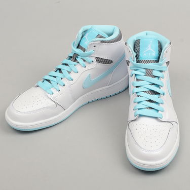 Кецове и обувки Jordan Air Jordan 1 Retro High "White Still Blue" GG Бяло | 332148-106, 2