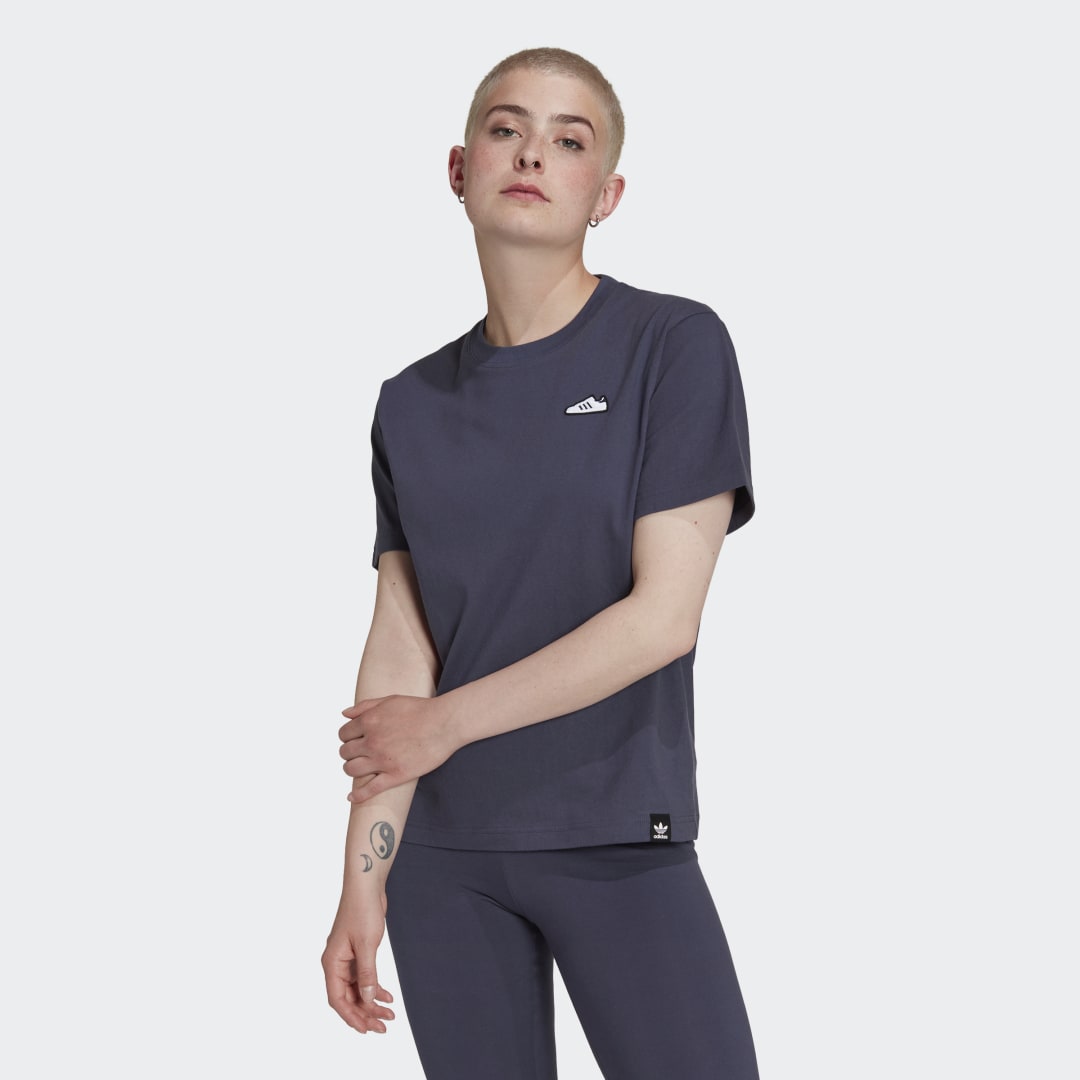 Тениска adidas Originals Embroidery Tee Тъмно синьо | IB5072, 0