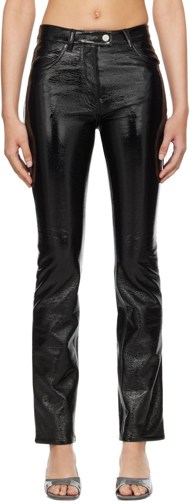 Дънки Courrèges Courrèges 5-Pocket Patent Leather Trousers Черно | PERCPA013VY0014, 0