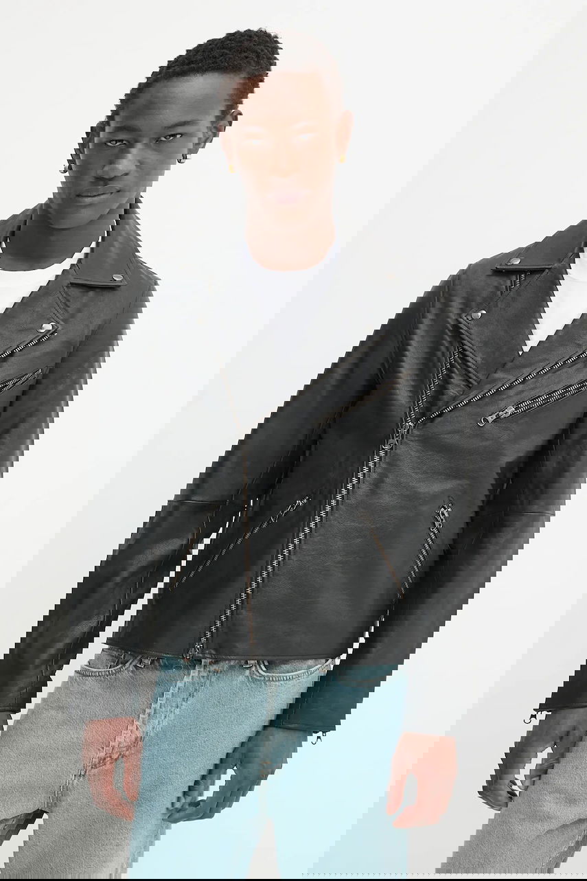 Яке Samsoe Samsoe Samsoe Samsoe SACOBAIN Leather Moto Jacket Черно | M25200027, 0