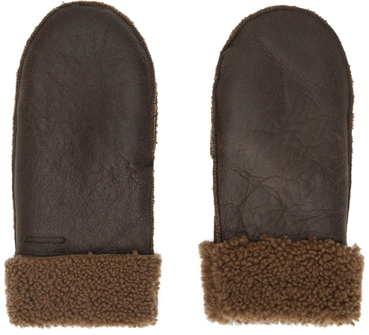 Ръкавици OUR LEGACY Shearling Mittens Кафяво | A4248MR, 0