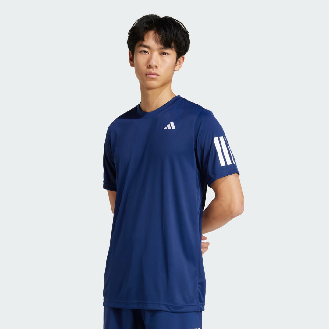 Тениска adidas Performance Club Tennis Climacool 3-Stripes Tee Синьо | JN5730, 0