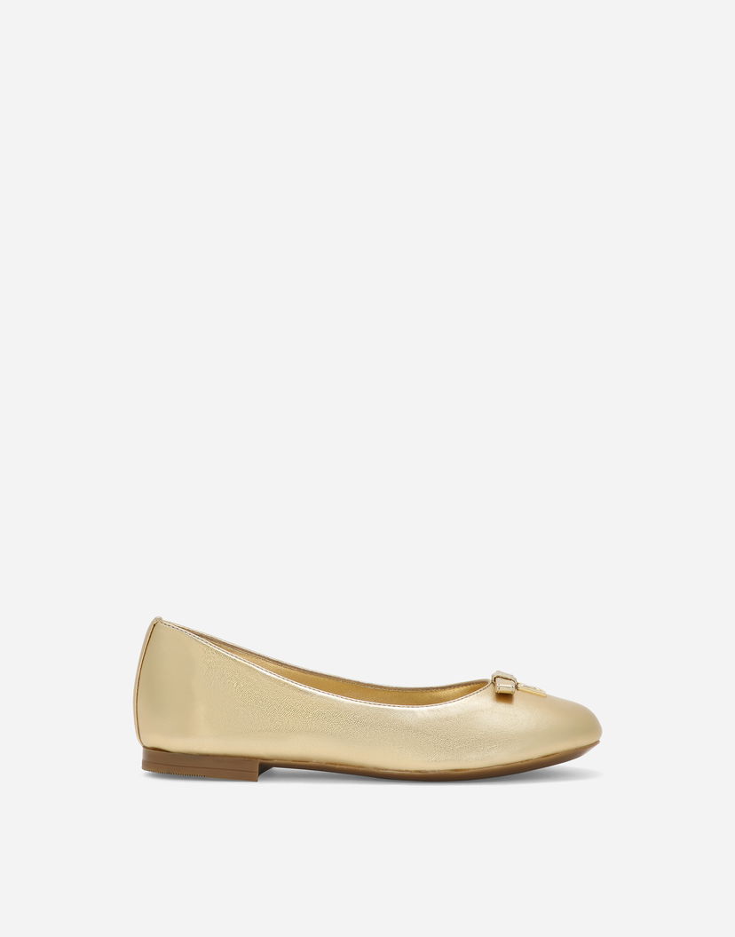 Кецове и обувки Dolce & Gabbana Dolce & Gabbana Foiled Nappa Leather Ballet Flats Металик | D11141AJ13387601