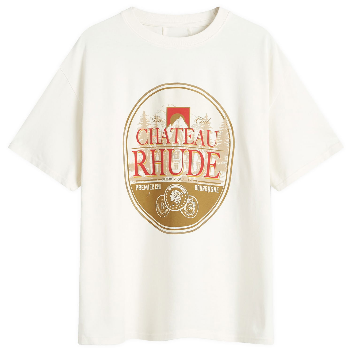Тениска Rhude Premier Cru T-Shirt Large Бяло | RHFW24TT110120241, 0
