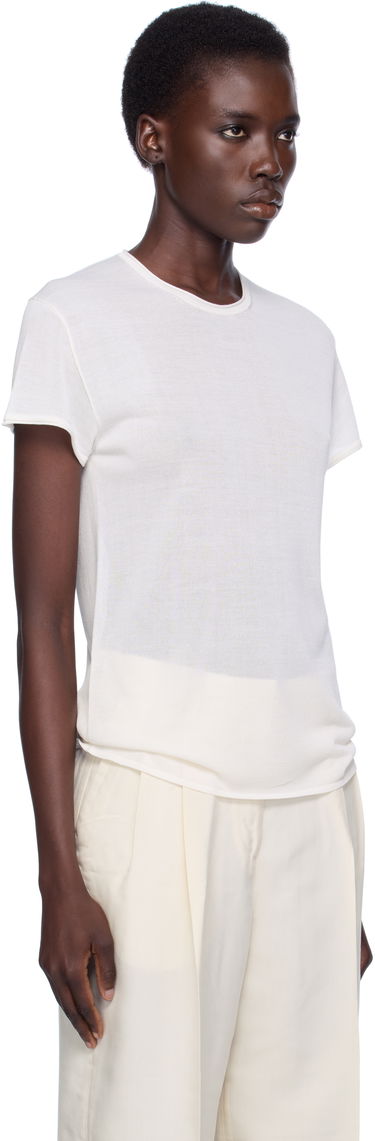Тениска TOTEME TOTEME Silk T-Shirt Черно | 252-WRT0476-YA0173, 4