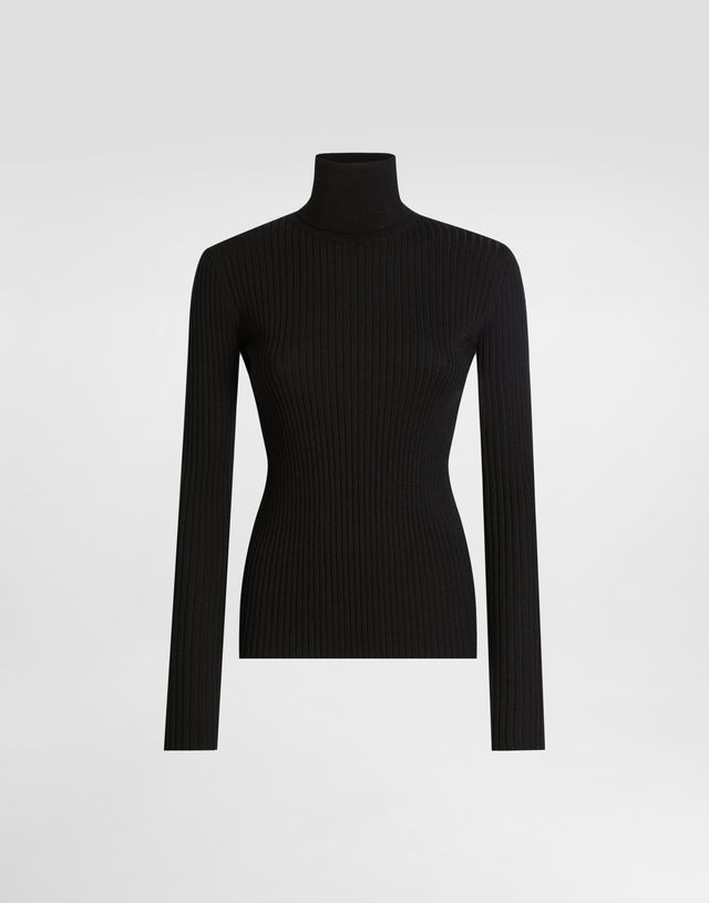 Dolce & Gabbana Wool Ribbed Turtleneck Pullover