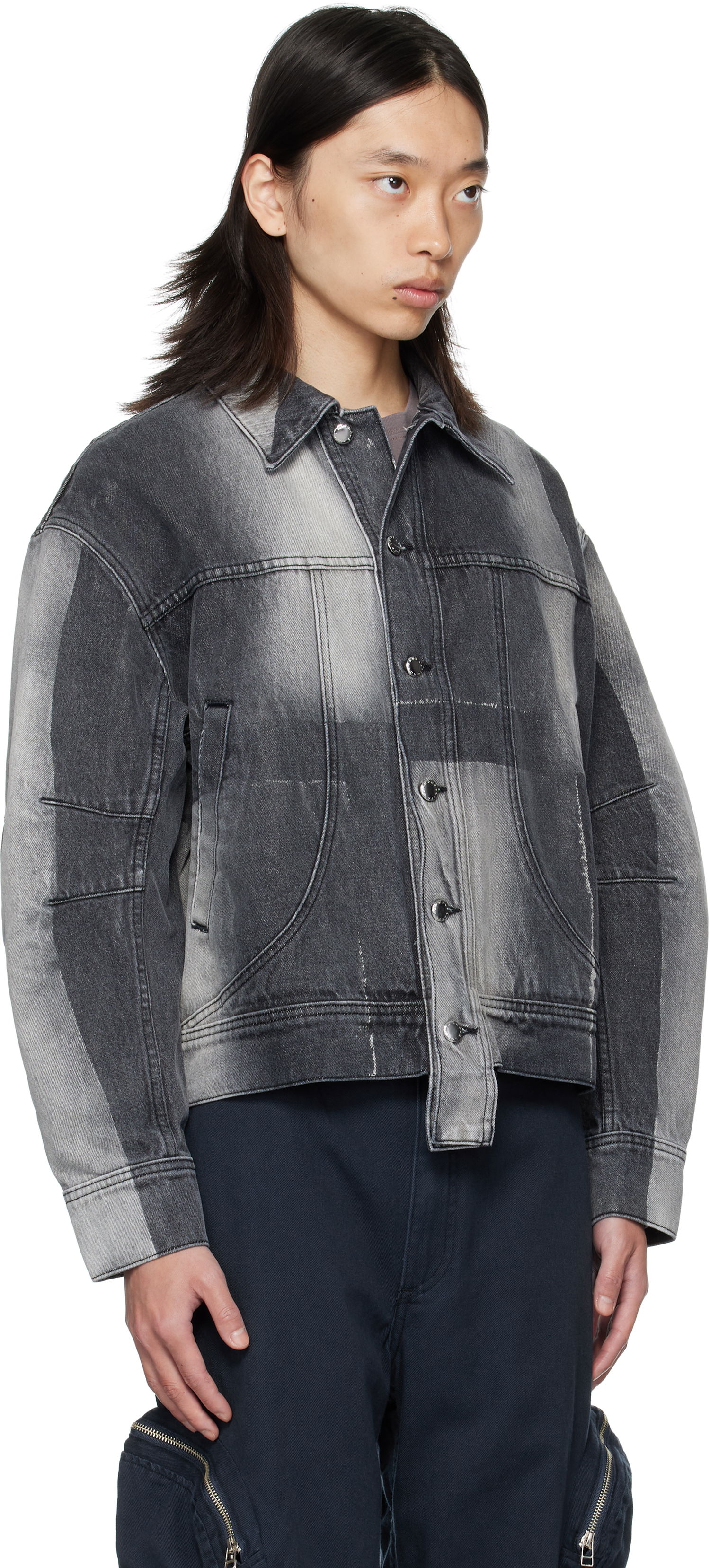 Яке Eckhaus Latta Eckhaus Latta 'El Jacket Redux' Denim Jacket Сиво | 1224-EL-PF25-SF, 1