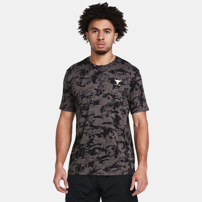 Тениска Under Armour Project Rock Payoff Kurzarm-Shirt Сиво | 1383194-176