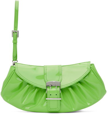 Дамска чанта BY FAR BY FAR Glami Ruched Clutch Зелено | 23CRGLAUFRGPMED, 0
