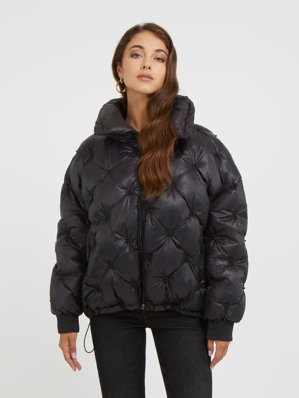 Пухо яке GUESS Pearls Черно | W3BL44WFR60, 0