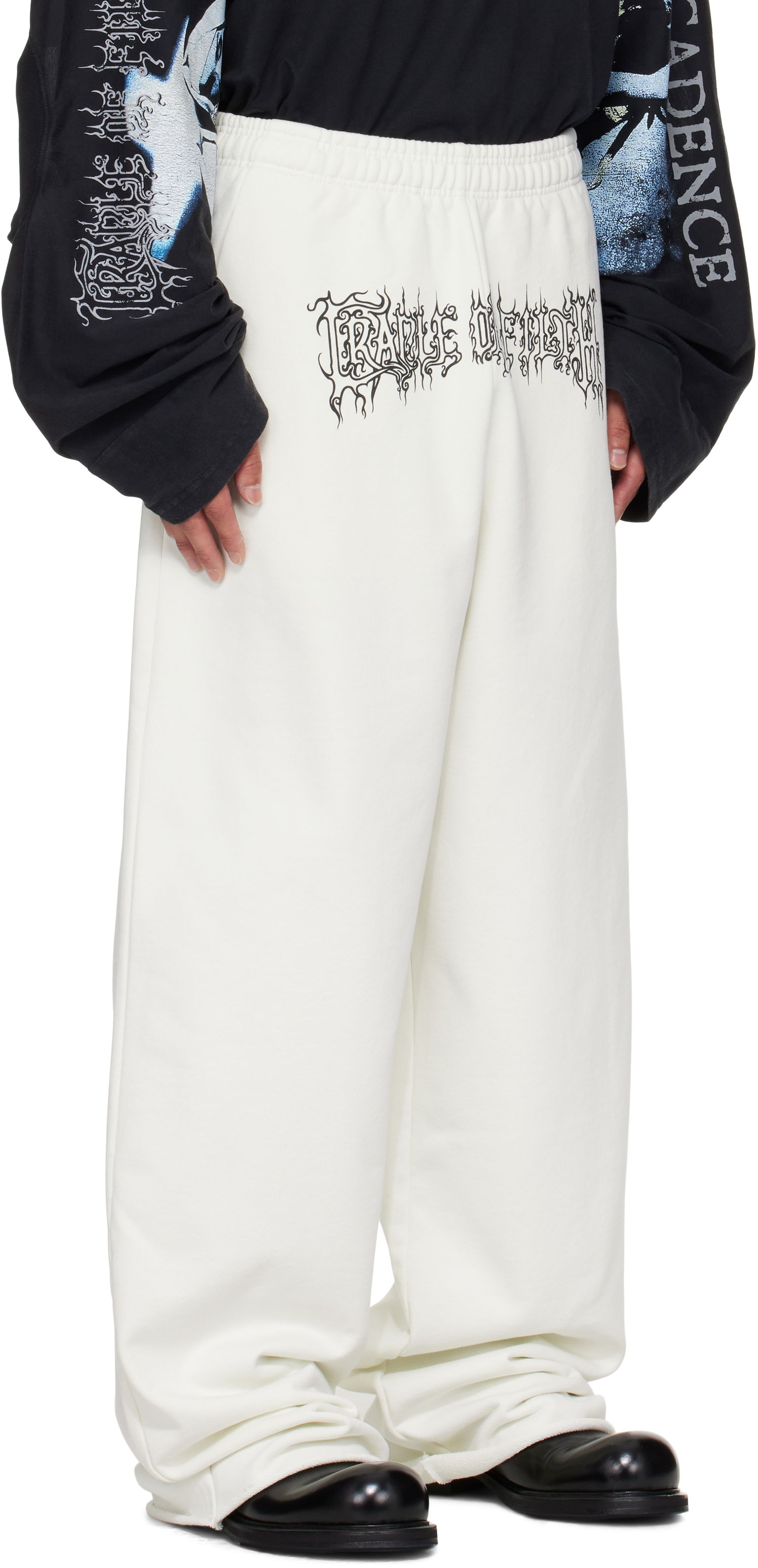 Спортни панталони VETEMENTS Vetements Cradle Of Filth Logo Sweatpants Бяло | UCF76SP100I, 1