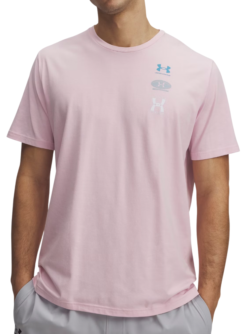 Тениска Under Armour 60/40S EVOL Logo Short Sleeve T-Shirt Розово | 1390165-647, 0
