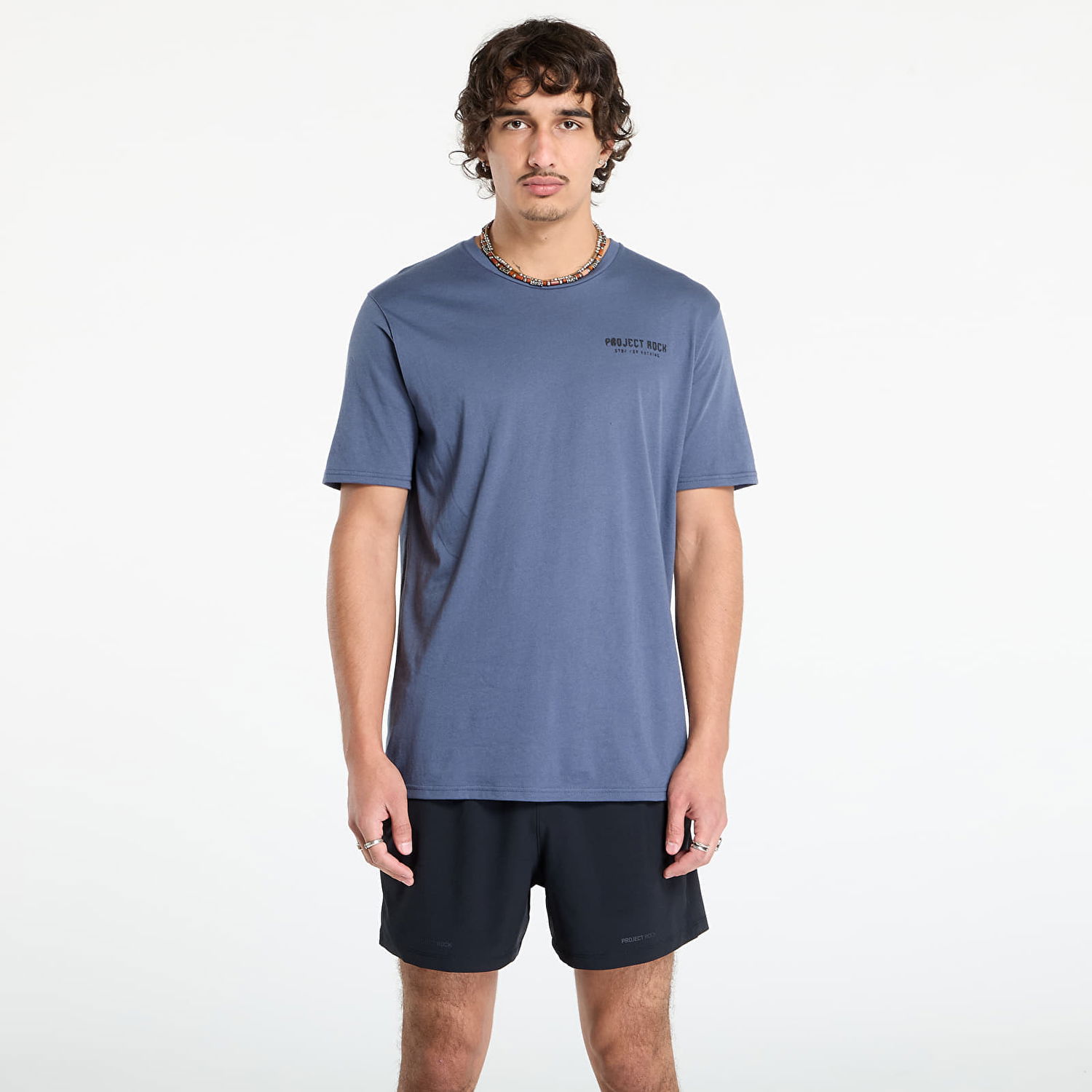 Тениска Under Armour Project Rock Q3 SS T-Shirt Синьо | 6005026-044, 0