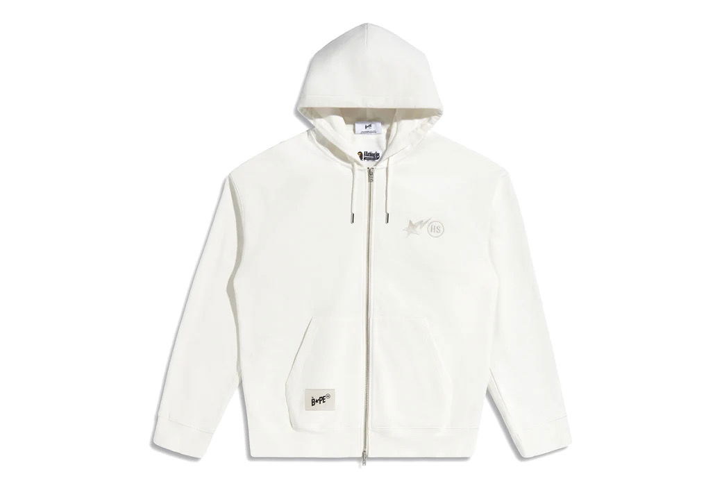 Суитчър BAPE BAPE x Highsnobiety Full Zip Hoodie Ivory Бяло | 1J73-115-901, 0