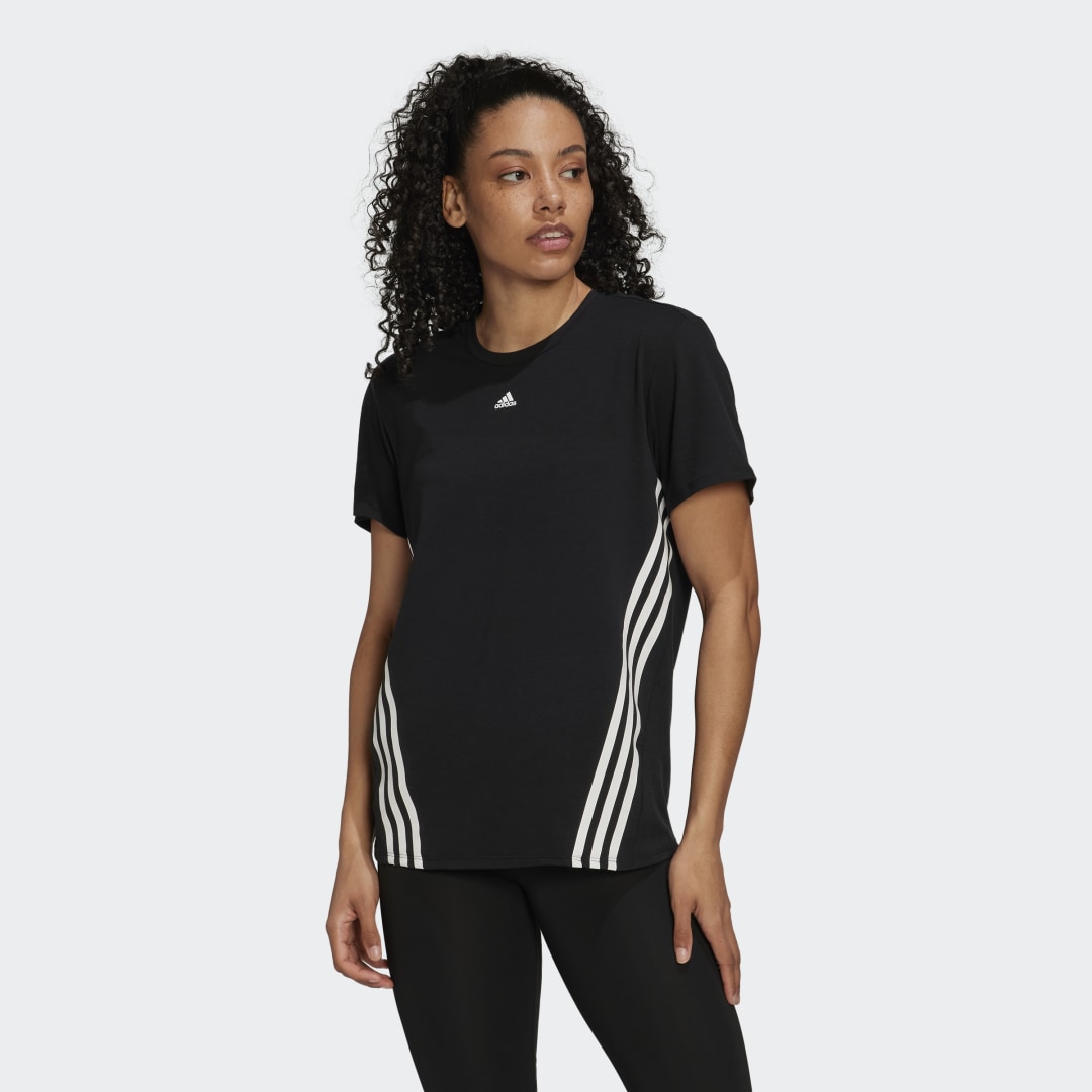 Тениска adidas Originals Trainicons 3-Stripes Черно | HK6975, 0