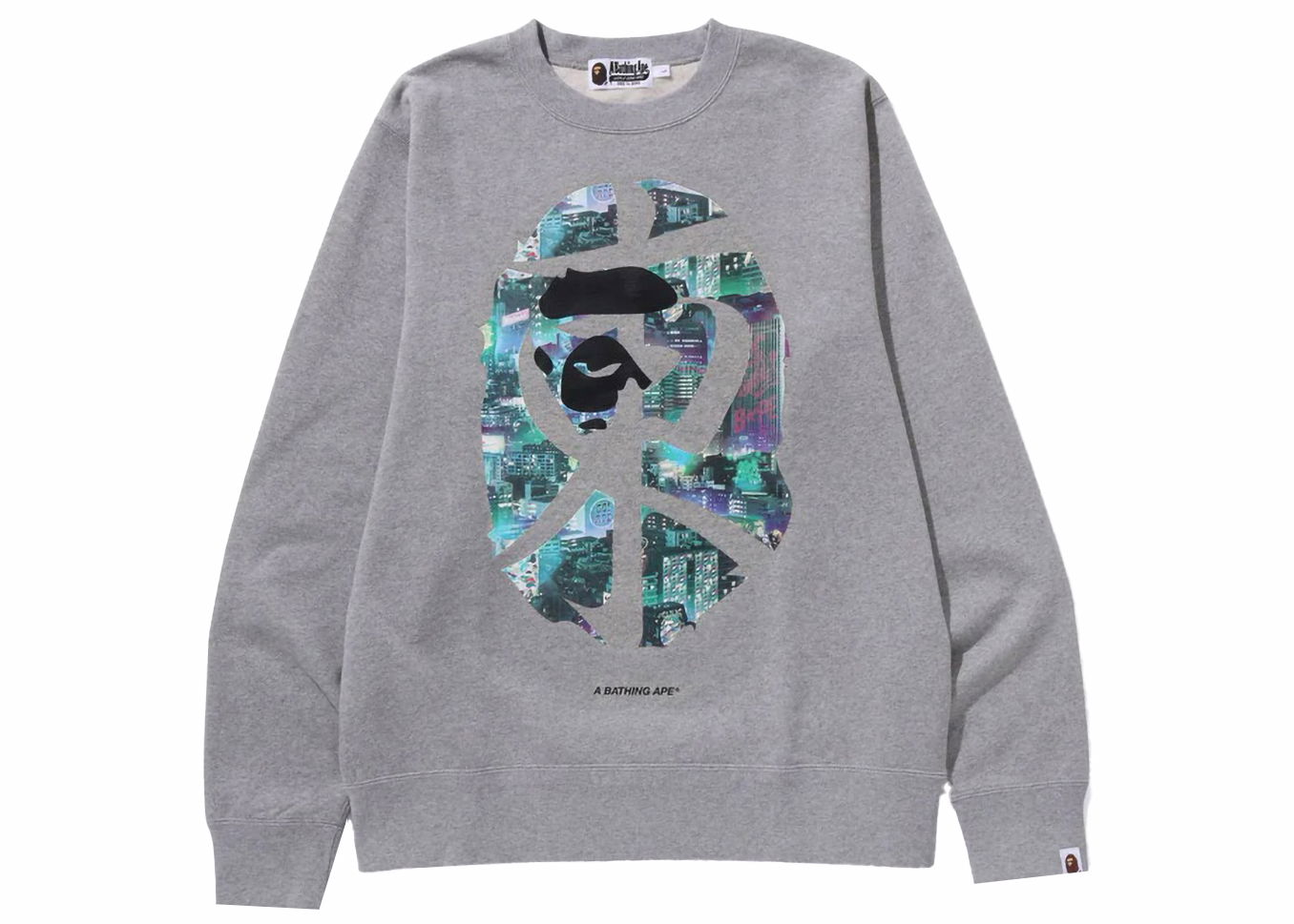 Суитчър BAPE BAPE Neon Tokyo Crewneck (FW23) Gray Сиво | 1J72-113-006, 0