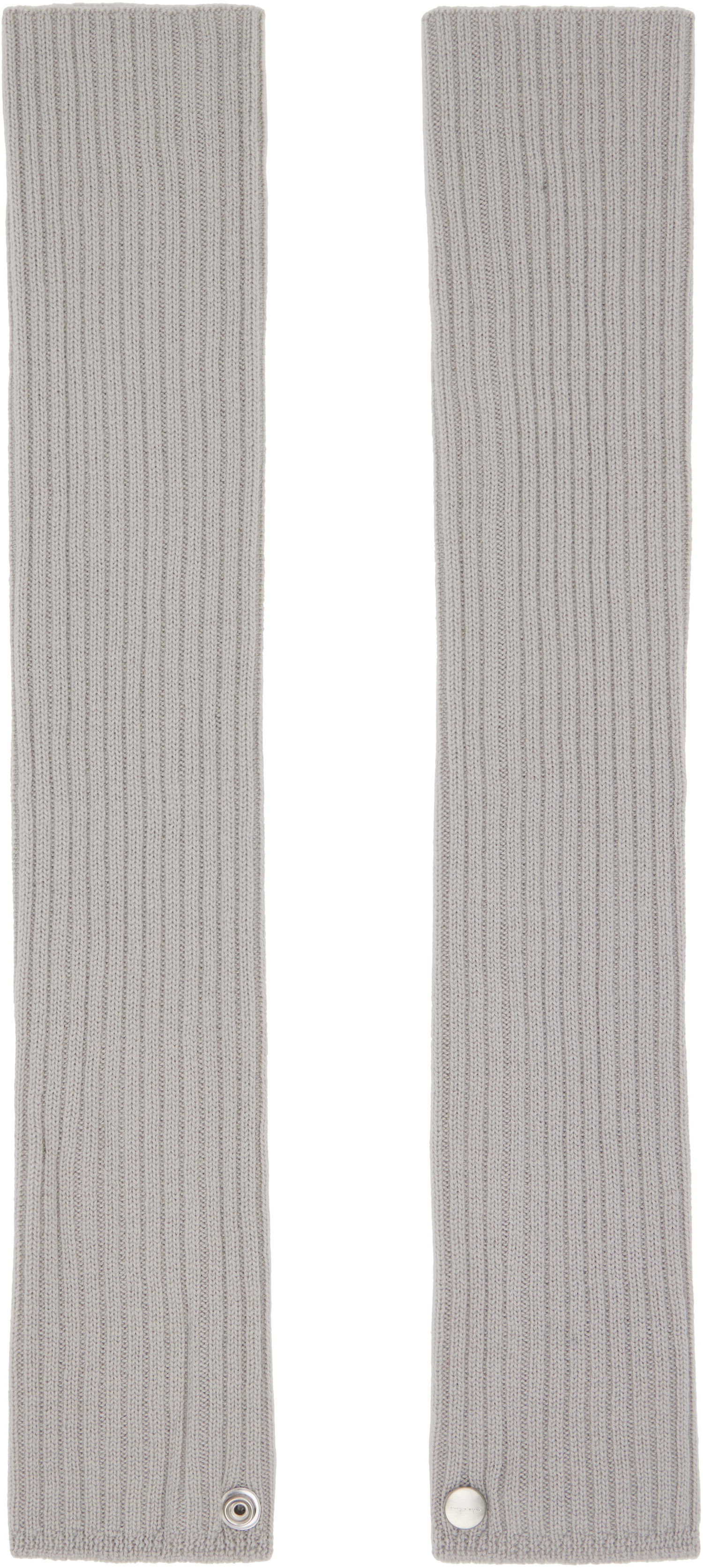 Ръкавици Rick Owens Rick Owens Concordians Rasato Knit Arm Warmers Сиво | RP02E4488 M, 0