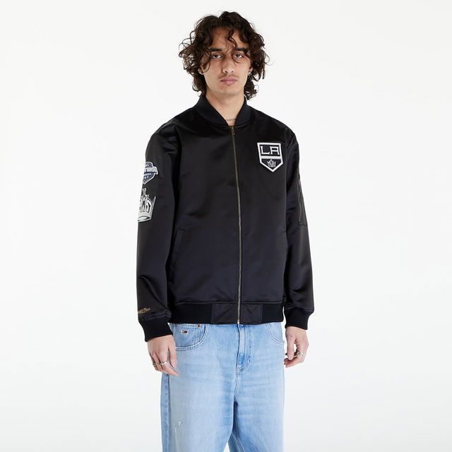 NHL Lightweight Satin Bomber Current Logo Kings Black