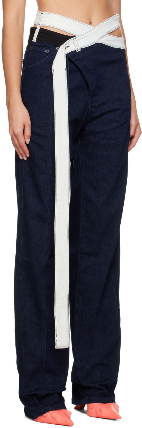 Дънки Ottolinger Ottolinger Triple Wrap Denim Pants Синьо | 1700212, 1
