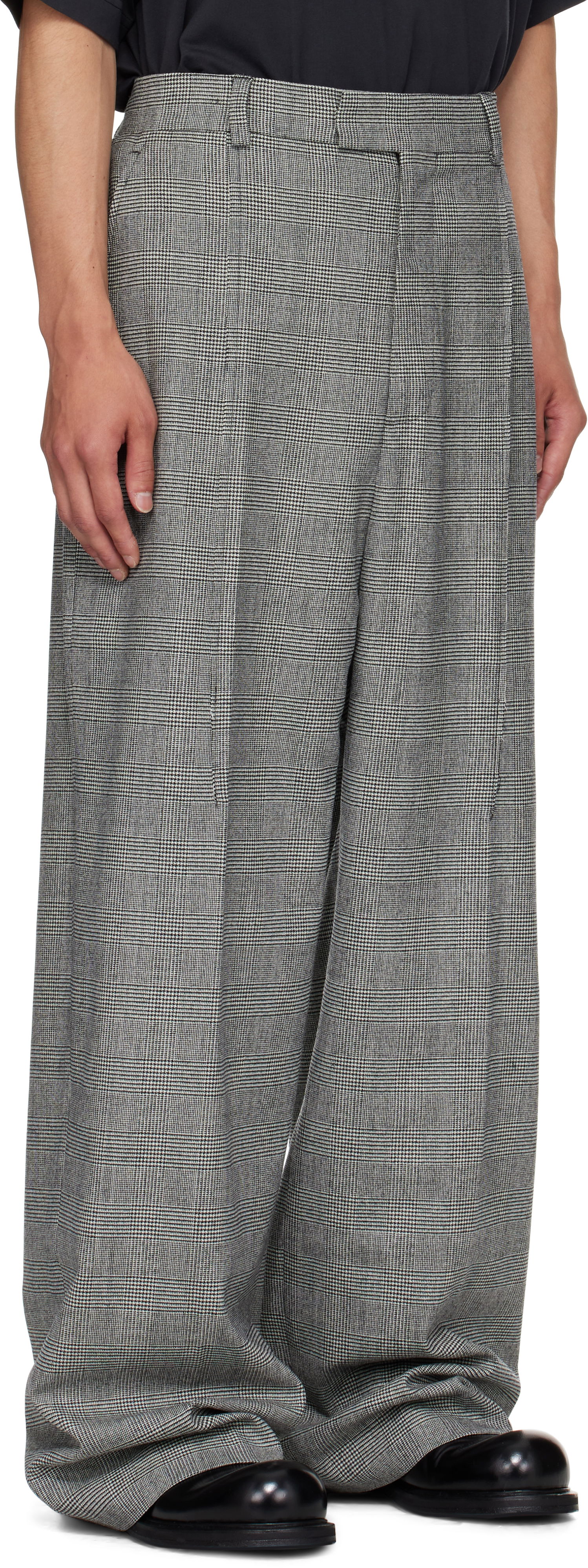Панталони VETEMENTS VETEMENTS Cut Baggy Tailored Trousers Сиво | UH76TP350GC, 1