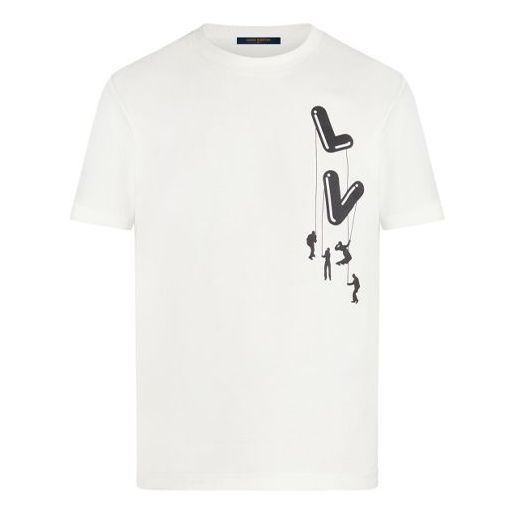 Тениска Louis Vuitton Paratrooper Print T-Shirt Бяло | 1A8P8U