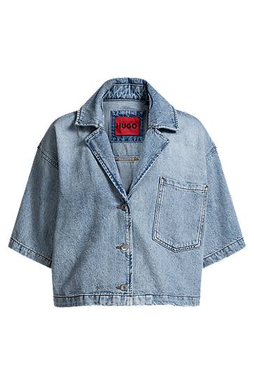 HUGO Relaxed-Fit Denim Blouse