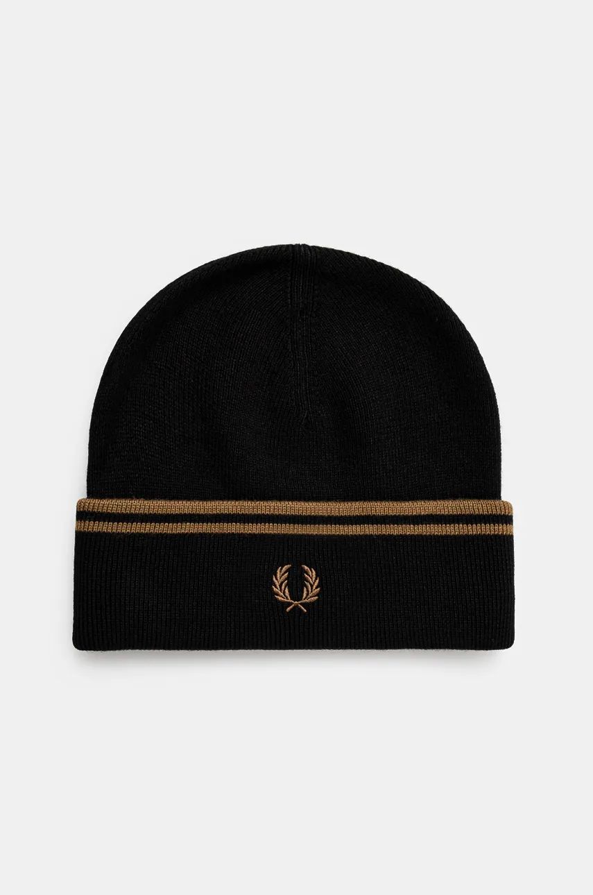 Шапка Fred Perry Twin Tipped Merino Wool Beanie Черно | C9150.S77, 0