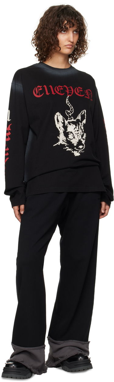 Тениска We11done 11 Graphic Long Sleeve T-Shirt Черно | WD-TT3-24-762-U-BK, 3
