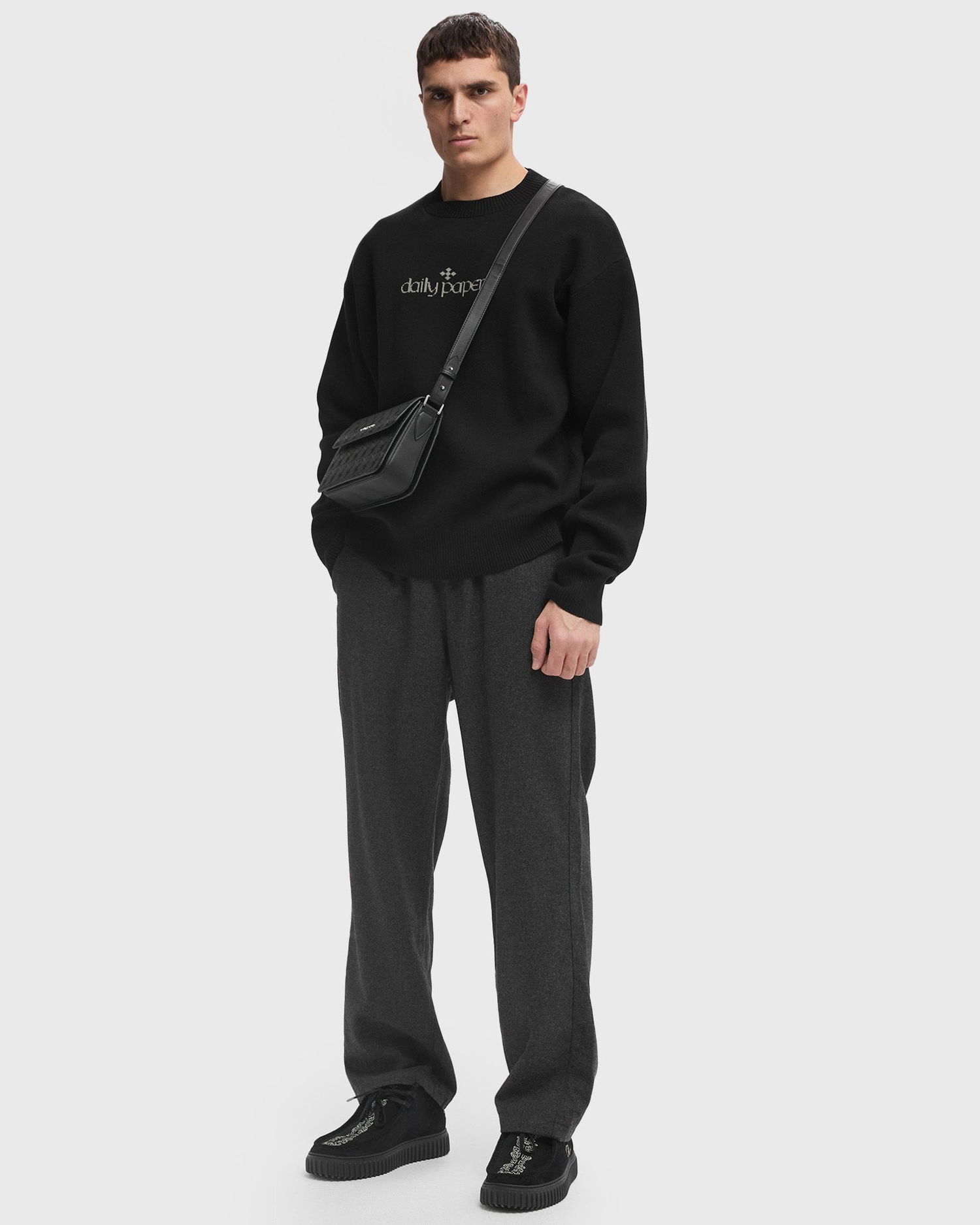 Пуловер DAILY PAPER Forum Knit Black Sweater Черно | 2423028, 1