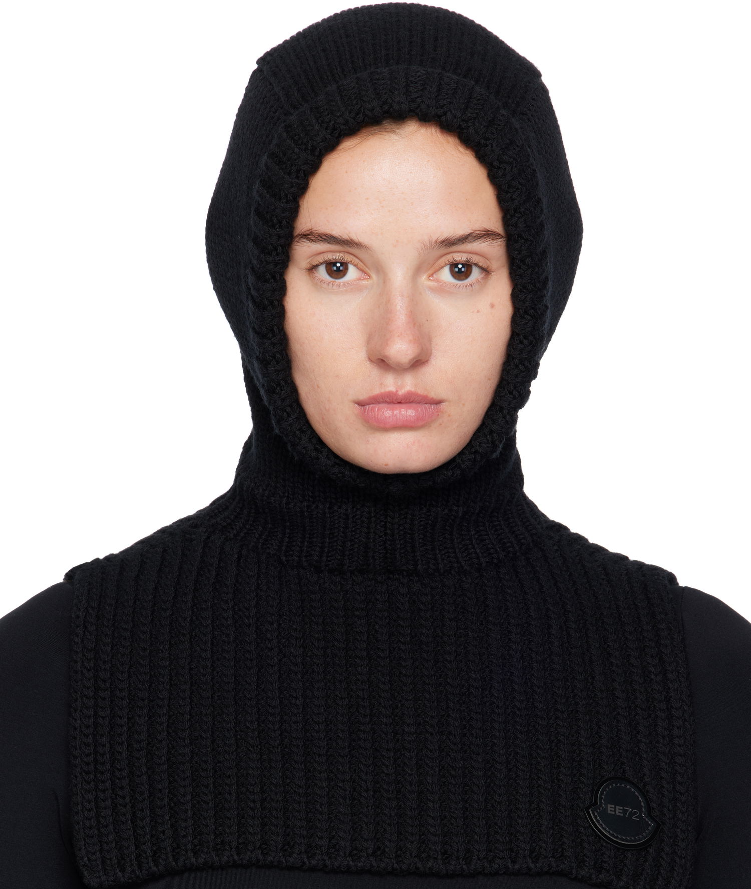Шапка Moncler Wool Balaclava from Moncler Genius x EE72 Collection Черно | K24033G00001M6727, 0