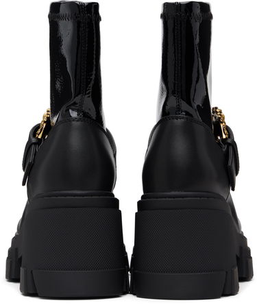 Кецове и обувки Versace Sophie Baroque Buckle Boots Черно | E79VA3S80_EZSC73, 1