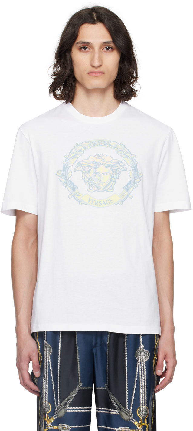 Тениска Versace White Medusa T-Shirt Бяло | 1013302_1A10687, 0
